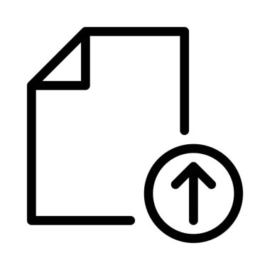 Dışa aktarma dosya simgesini, basit hat illüstrasyon upload