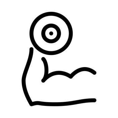 Vücut geliştirme veya spor salonu işareti, basit vektör çizim