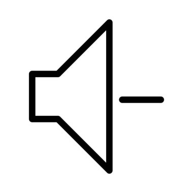 Ses ayarı simgesini, basit hat illüstrasyon azaltmak