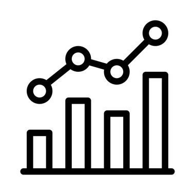 Açılan grafik simgesini, basit hat illüstrasyon