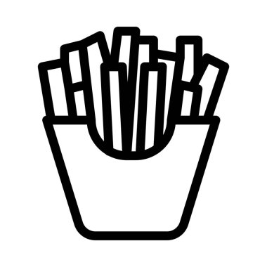 Patates kızartması hizmet vektör çizim