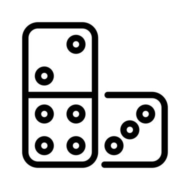 Domino Boardgames fayans simge vektör çizim   
