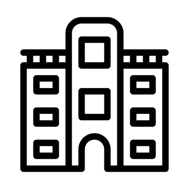 Çok katlı binası, basit vektör çizim