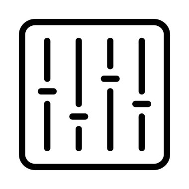 Ses karıştırıcı birimi basit vektör illüstrasyon işareti