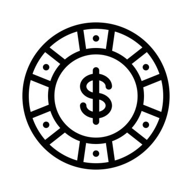 Casino para Chip vektör çizim