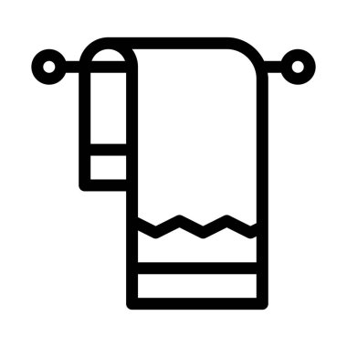 Banyo asılı havlu, vektör tasarımı