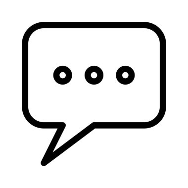 Sohbet veya ileti kabarcıklar simge vektör çizim  