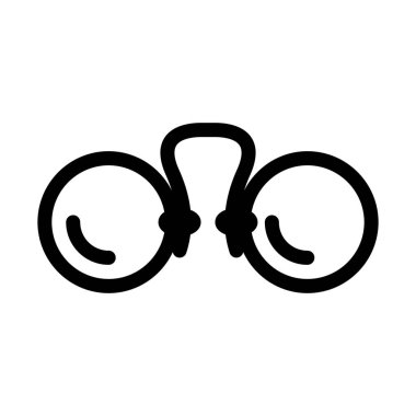 Dar Hipster gözlük, basit hat illüstrasyon