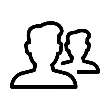 Erkek Online Grup, basit hat illüstrasyon