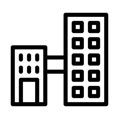 Ticari kompleks Binası, basit vektör çizim