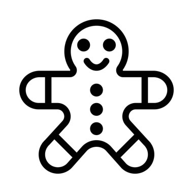 Adam şeklinde çerez beyaz arka plan üzerinde