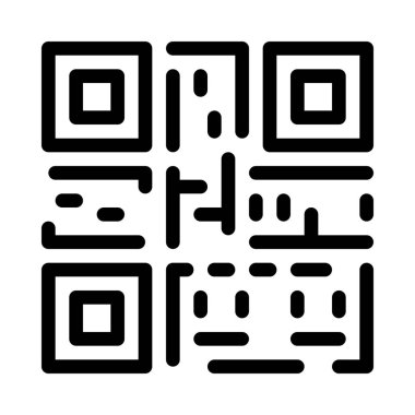 Hızlı yanıt kodu basit hat illüstrasyon