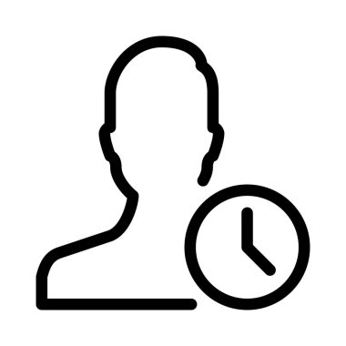 Kullanıcı simgesi, basit hat illüstrasyon bekliyor