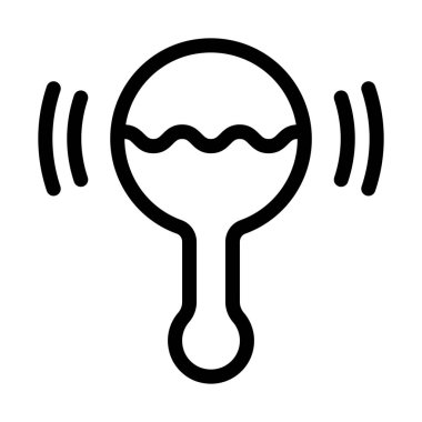 Bebek çıngırak Shakers simgesi üzerinde beyaz izole 