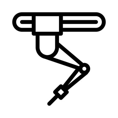 montaj hattı robot basit vektör çizim
