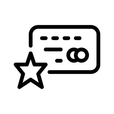 Favori kart, basit hat illüstrasyon