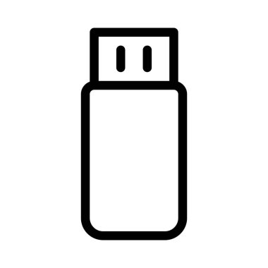 USB aygıtı simgesini, basit hat illüstrasyon