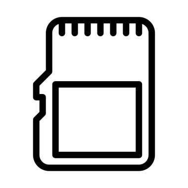 Micro Sd Card basit vektör illüstrasyon işareti