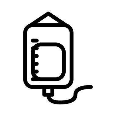 Infuzion - kan nakli simgesi üzerinde beyaz izole 