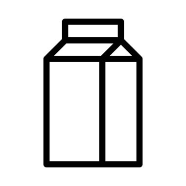 Milk carton pack simple vector illustration sign