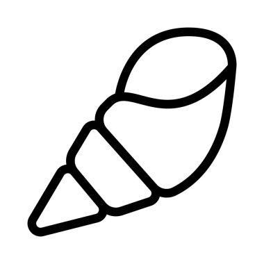 Deniz salyangozu basit vektör illüstrasyon işareti