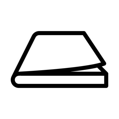 Kitap sayfaları kapat simgesini, basit hat illüstrasyon