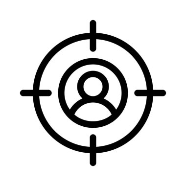 Hedef veya amacı Kullanıcı simgesi, basit hat illüstrasyon