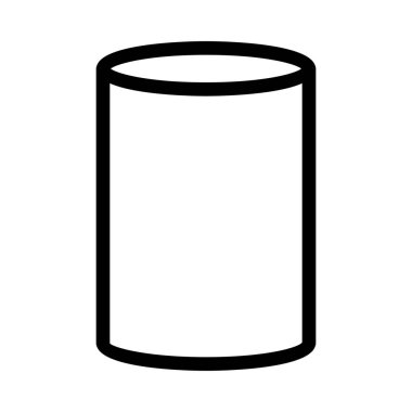 Silindir şekli Diyagram simgesi, basit hat illüstrasyon