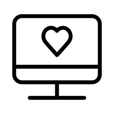 Romantik Online sohbet işareti illüstrasyon vektör