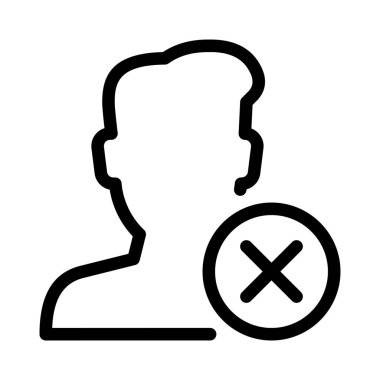 Kullanıcı simgesi, basit bir çizgi resimde silmek