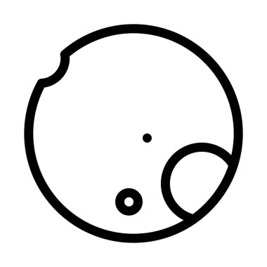 Ay astronomik yörüngelerini basit illüstrasyon işareti vektör