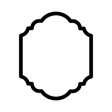 basit klasik çerçevesi simgesi, basit hat illüstrasyon