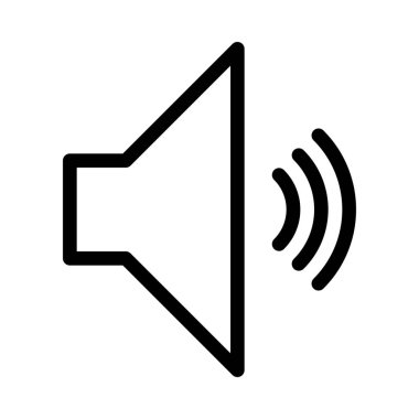 Max hoparlör ses ayarı simgesi, basit hat illüstrasyon