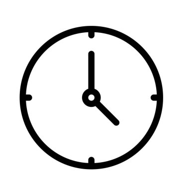 Saat simgesi vektör illüstrasyonu   