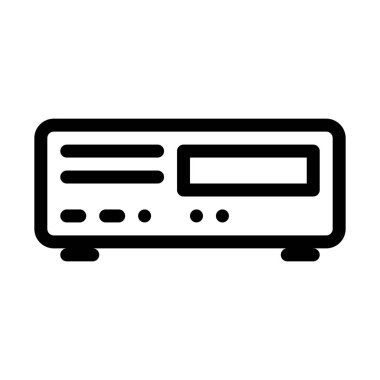 Masaüstü bilgisayar kasasının işareti illüstrasyon vektör