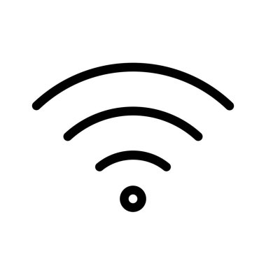 WiFi sinyal simgesi, basit hat illüstrasyon