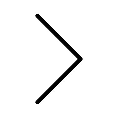 Tek sağ ok simge, basit hat illüstrasyon