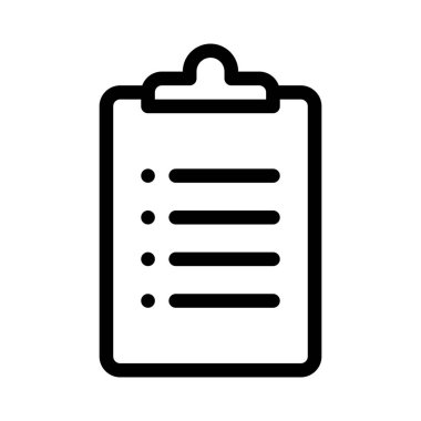 Kontrol listesi simgesi vektör illüstrasyonu  