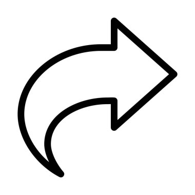 Şekil ok, basit vektör çizim ön