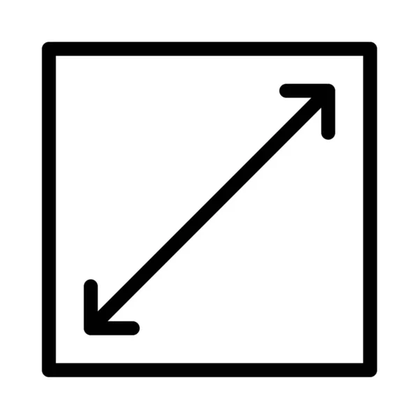 Pfeilsymbol Der Seitengröße Einfache Linienillustration — Stockvektor