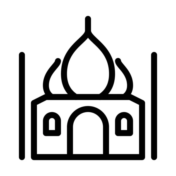 Taj Mahal Architecture Simple Ilustración Vectorial — Vector de stock