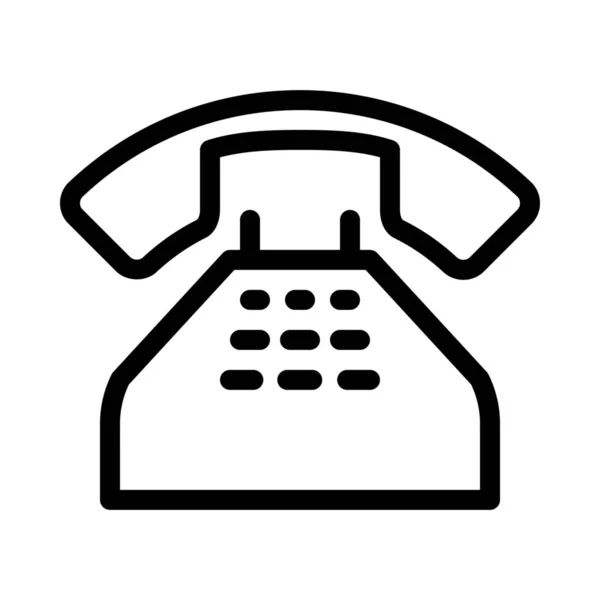 Vintage Telephone Communication Simple Vector Illustration — Stock Vector