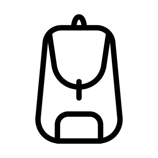 Carry School Bag Icon Isolated White — ストックベクタ