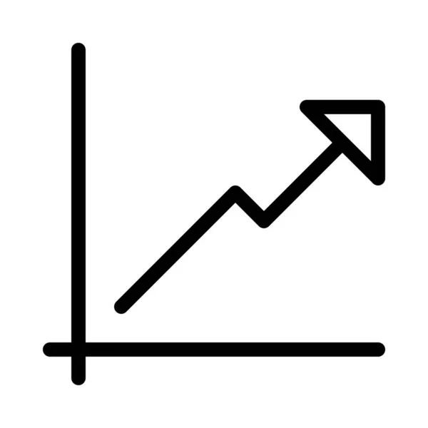 傾向線グラフ アイコン シンプルなラインの図 — ストックベクタ