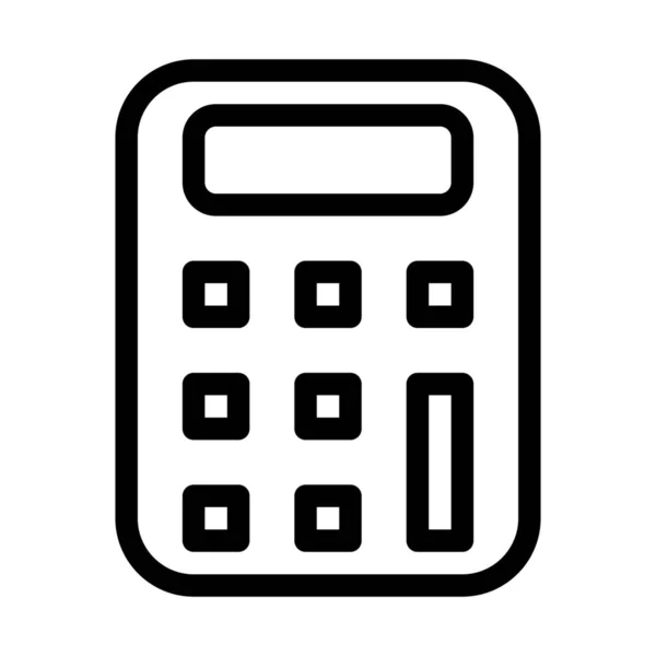 Calculadora Matemáticas Portátil Vector Simple Signo Ilustración — Vector de stock