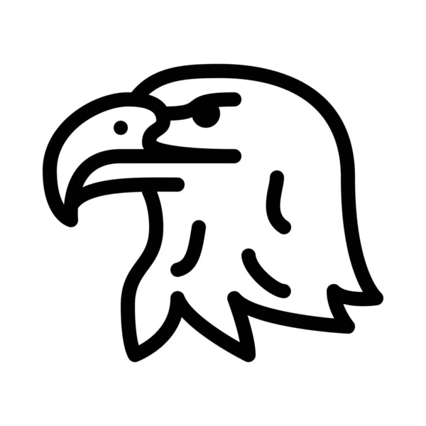 Sharp Vision Eagle Illustration Ligne Simple — Image vectorielle