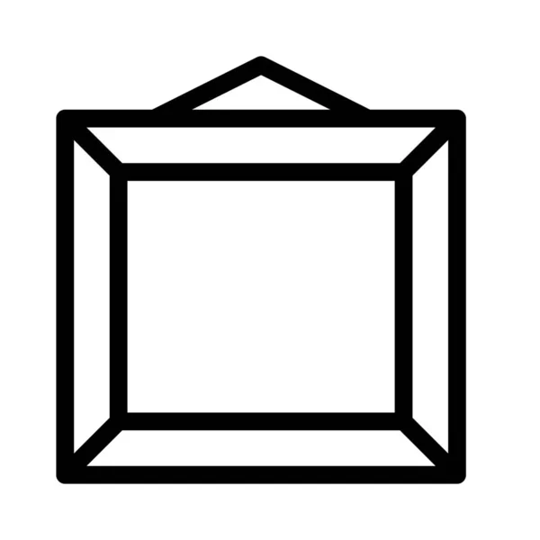 Ορθογώνια Γραμμή Απλή Εικονογράφηση Φωτογραφίας Καρέ — Διανυσματικό Αρχείο