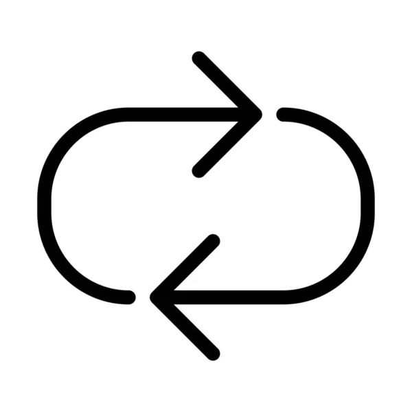 Sync Loop Curve Icon Vektor Illustration — Stockvektor