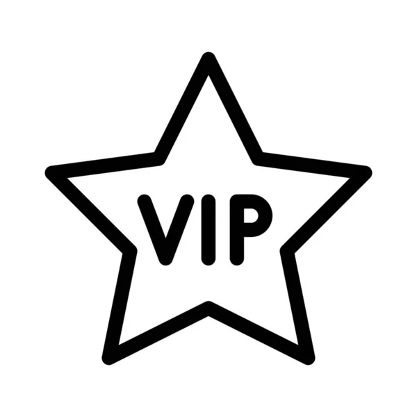 Vip Star Simbolo Icona Semplice Illustrazione Linea — Vettoriale Stock