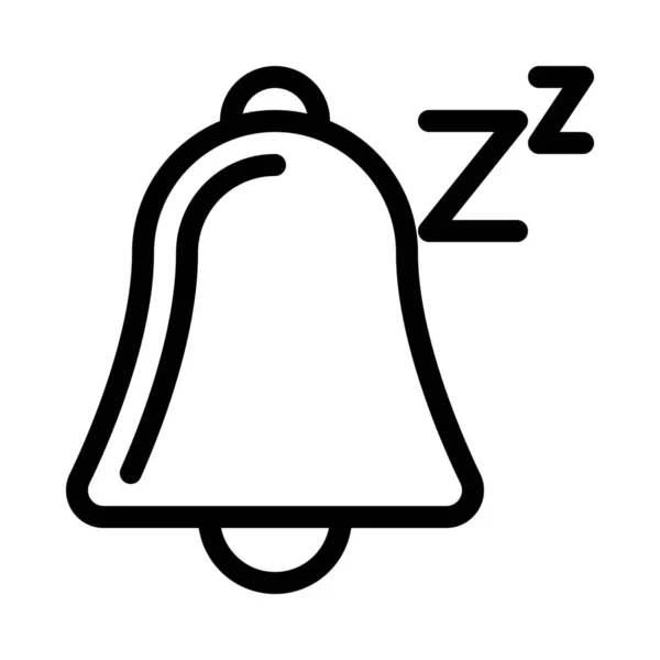 Snooze Attention Illustration Ligne Simple — Image vectorielle